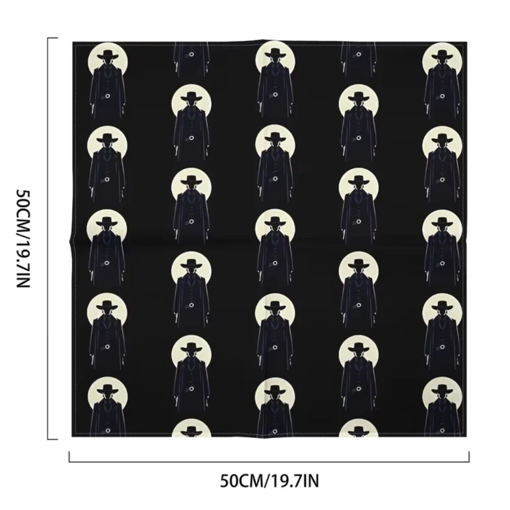 “OUTLAW”🌙 Western Outlaw Pattern Square Bandana Scarf